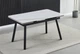 Стіл MADRID CERAMIC 120(180)*85 білий глянець/чорний каркас - зображення 2