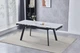 Стол OSLO CERAMIC 120(180)*80 белый глянец/черный каркас - изображение 1