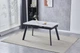 Стол OSLO CERAMIC 120(180)*80 белый глянец/черный каркас - изображение 3