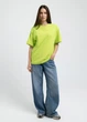 Женская футболка из хлопка oversize Giulia T-SHIRT BASIC 4825/010 L Green-apple, свободная, повседневная оверсайз - изображение 7