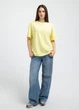 Женская футболка из хлопка oversize Giulia T-SHIRT BASIC 4825/010 L Yellow-lemon, свободная, повседневная оверсайз - изображение 7