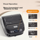 Портативний принтер Gprinter GP-M324 синього кольору, друк клейких етикеток для одягу, супермаркетів, роздрібної торгівлі, складу та логістики - изображение 2