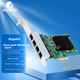 FLYBISH NA8111-T4 PCIE Гигабитная четырехпортовая сетевая карта для настольных компьютеров, внутренняя 4-портовая проводная сетевая карта, программный маршрутизатор, агрегация пакетов, чип RTL8111GN - изображение 4