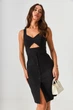 Сарафан міді з декоративним вирізом Wear me S Чорний (16_24_62-1_9565) - изображение 2