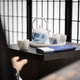 Чайний набір для кунг-фу "Sushitaoci National Trend Blue and White Thousand Mountains One Pot 4 Cups" з лотком для сухого заварювання (одиниця: комплект) - зображення 4