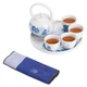 Чайний набір для кунг-фу "Sushitaoci National Trend Blue and White Thousand Mountains One Pot 4 Cups" з лотком для сухого заварювання (одиниця: комплект) - зображення 7