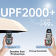 Зонт Zuodu автоматический трехсекционный 10 спиц UPF 2000+ 106 см черный - изображение 2