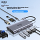Док-станция расширения Aigo Type-C, USB 3.0-концентратор, адаптер гигабитного Ethernet-порта, конвертер HDMI/VGA, устройство чтения SD/TF-карт, блок питания PD100W, док-станция расширения T11 (металлический корпус) - изображение 7