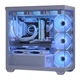 Корпус для комп'ютера Yingchi Aurora 3-M Seaside View, білий (без підставки, версія Full View / M-ATX / підтримує водяне охолодження 360 мм / швидкознімна бічна панель / сумісний з довгими відеокартами серії 40) - изображение 2