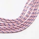 Шнур Paracord для плетіння 2мм 5м смугастий рожевий (79624373) - изображение 3