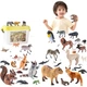 Набор игрушечных моделей животных Zhishihuayuan для детей 3-6 лет, тематический подарок на день рождения для мальчиков и девочек, набор из 46 предметов, новогодний подарок. - зображення 2
