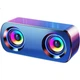 Комп'ютерні колонки Saida з RGB-підсвічуванням, дротові USB-мультимедійні колонки для настільного комп'ютера та ноутбука, міні-настільний монітор із сабвуфером, можна вклеїти V-189 - изображение 1