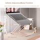Подставка для ноутбука Jichuan, охлаждающая подставка для iPad, милый дизайн в виде кошачьей лапки, подходит для женского офисного использования, регулируемая высота, подвесной механизм, подходит для Apple Mac, Huawei, Lenovo Xiaoxin, 14 дюймов. - изображение 4