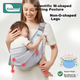 Дитячий переноска Kidsneed, пристрій для підтримки немовлят, для носіння спереду для новонароджених, 0-6 місяців, портативний та дихаючий для подорожей з немовлятами - зображення 5