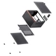 Корпус JONSBO NV10 Black, ITX Mini Desktop Case (корпус из алюминиевого сплава толщиной 3,3 мм, отделка из североамериканского черного ореха, форм-фактор ITX, объем 4,5 л, кабель-адаптер PCIe 4.0) - изображение 13