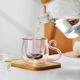 Чашка Meisini з товстого скла, чашка для чаю з рожевого скла, чашка для розділення чаю та води, чашка для питної води у формі кота - зображення 8