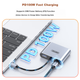 Конвертер UNITEK Type-C в HDMI/VGA для зеркального отображения экрана с поддержкой быстрой зарядки PD и USB 3.0 для компьютеров Apple, MacBook, iPad Pro, телевизоров, проекторов и планшетов Huawei D1430E. - изображение 4