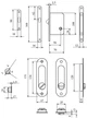 Комплект для розсувних дверей RDA (ручка SL-155 + замок RDA з відп планкою 4120) полірована латунь (24951) 3142 - изображение 2