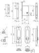 Комплект для розсувних дверей RDA (ручка SL-155 + замок RDA з відп планкою 4120) полірована латунь (24951) 3142 - изображение 3