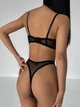 Жіночий комплект білизни в сіточку French Mesh (арт. PA1009) - S - Чорний - зображення 3