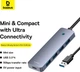 USB-хаб Baseus UltraJoy Series 4-Port HUB Lite 50cm Space Grey (USBA to USB3.0 x 4+Type-C5V) (B0005280B811-01) - зображення 8