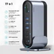 USB-хаб Baseus UnionJoy 17-Port Triple-Display Docking Station Space Grey (USB-C to HDMI4K@60Hz x 2+DP4K@60Hz x 1+USB3.0 x 3+USB-C3.0 x 2+USB2.0 x 2+PD x 1+PC) (B00532304811-00) - зображення 10