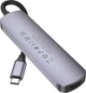 USB-хаб Hoco HB28 Type-C Multi-function Converter (HDTV+USB3.0+USB2.0+SD+TF+PD) Metal Gray (6931474769336) - изображение 3