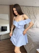 Жіноча міні сукня на бретельках Uaclothes 46 Блакитний (like38476-189091366) - изображение 2
