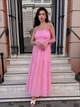 Сарафан женский макси с широкой юбкой розового цвета 38449 One Size - изображение 3