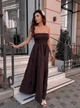 Сарафан женский макси с широкой юбкой коричневого цвета 38452 One Size - изображение 4