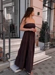 Сарафан женский макси с широкой юбкой коричневого цвета 38452 One Size - изображение 5