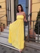 Сарафан женский макси с широкой юбкой желтого цвета 38455 One Size - изображение 2