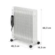 Масляний радіатор KLARSTEIN Thermaxx Heatstream 2500 Вт 5-35 °C 35-50 м² (10035055) - зображення 5