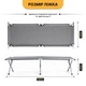Армейская раскладушка LEOBRO до 150 кг Серая (LB-MC-B1-DGR) - изображение 7