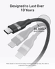 Кабель Anker USB-C to USB-C 240W Upcycled-Braided 1.8 м Чорний (A82E2H12) - зображення 4