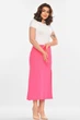 Юбка женская однотонная в рубчик малинового цвета Fashion размер 48-50 (215250) - изображение 2