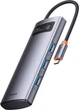 USB-хаб USB Type-C Baseus Metal Gleam Multi-functional 4-in-1 (PD, USB) (WKWG070013) Gray - изображение 1