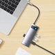 USB-хаб USB Type-C Baseus Metal Gleam Multi-functional 4-in-1 (PD, USB) (WKWG070013) Gray - изображение 6
