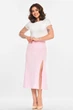 Юбка женская однотонная в рубчик розового цвета Fashion размер 42-44 (215253) - изображение 1