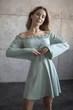 Платье женское однотонное мятного цвета Fashion размер 46-48 (215284) - изображение 2