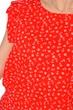 Блуза женская красного цвета с принтом Fashion размер 42-44 (215266) - изображение 4