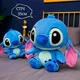 Стич плюшевая мягкая игрушка 35 см, большая детская игрушка из мультика Лило и стеч Синего цвета - изображение 1