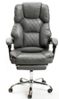 Офисное кресло Diego Comfort Pro серое Офисное компьютерное кресло до 120 кг Офисное кресло с подставкой для ног - изображение 1