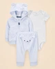 Костюм трійка на хлопчика махровий Carter's 69-72 см блакитний - зображення 1