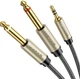 Аудіокабель Ugreen 3.5mm TRS to Dual 6.35mm TS Audio Cable 1 м Gray (UGR-10613) - зображення 1