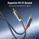 Аудіокабель Ugreen AV104, 2RCA Male to 2RCA Male, ABS, 5 м Black (UGR-10520) - зображення 3