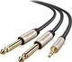 Аудиокабель Ugreen AV126 3.5мм TRS to Dual 6.35мм TS Audio Cable 2 м Gray (UGR-10615) - изображение 2