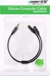 Аудиокабель Ugreen AV141 3.5 мм Male to 2 Female Audio Cable ABS Case Black (UGR-30620) - изображение 3