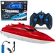 Іграшковий катер на пульті керування Speedboat 2.4G акумулятор USB кабель швидкісний RC човен 25 см - зображення 3
