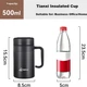 Термокружка TIANXI Warmthforyou 500 мл Нержавеющая сталь Black - изображение 5